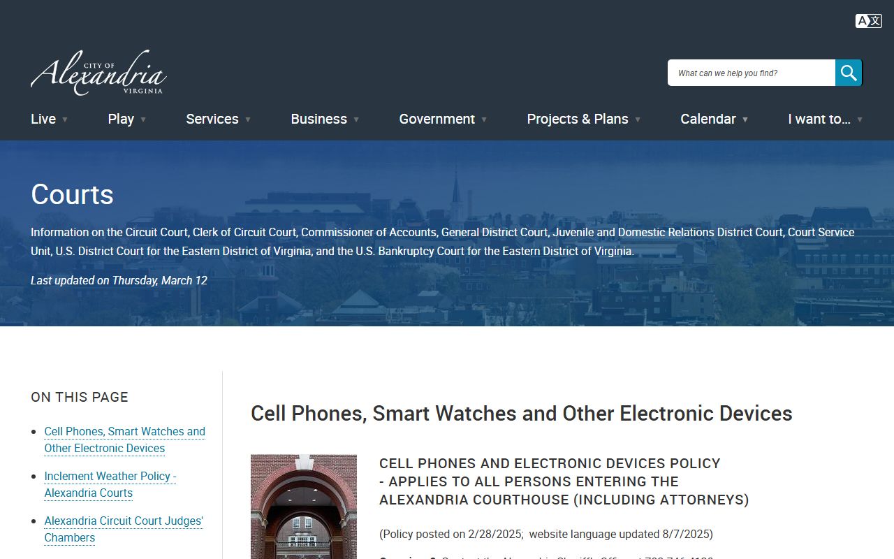 Alexandria criminal court records - Alexandria court system portal